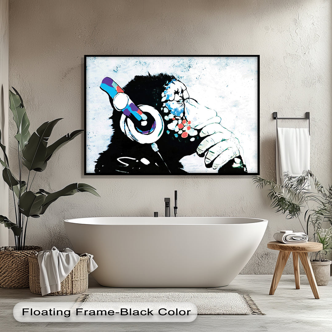 Listening Ape – Banksy Street Art Canvas Print