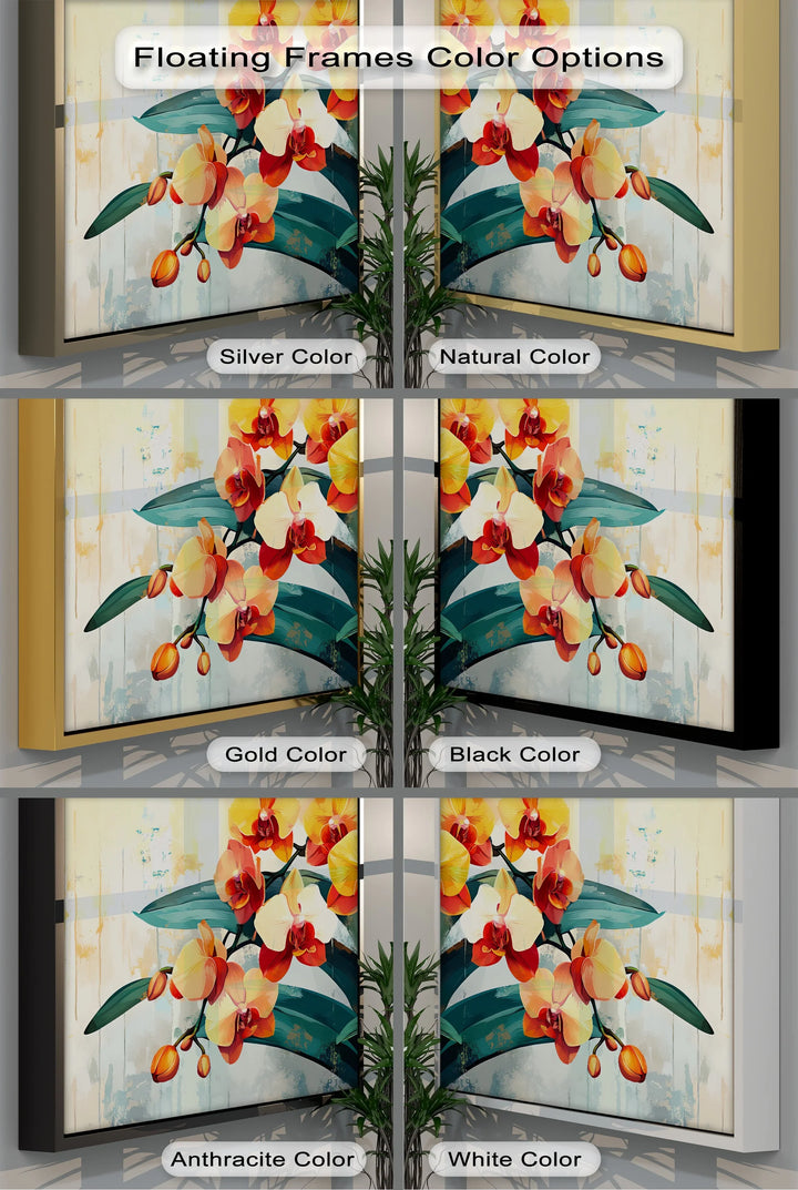 Radiant Orchids – Bold Orange and Red Floral Canvas Wall Art - MyPhotoStation