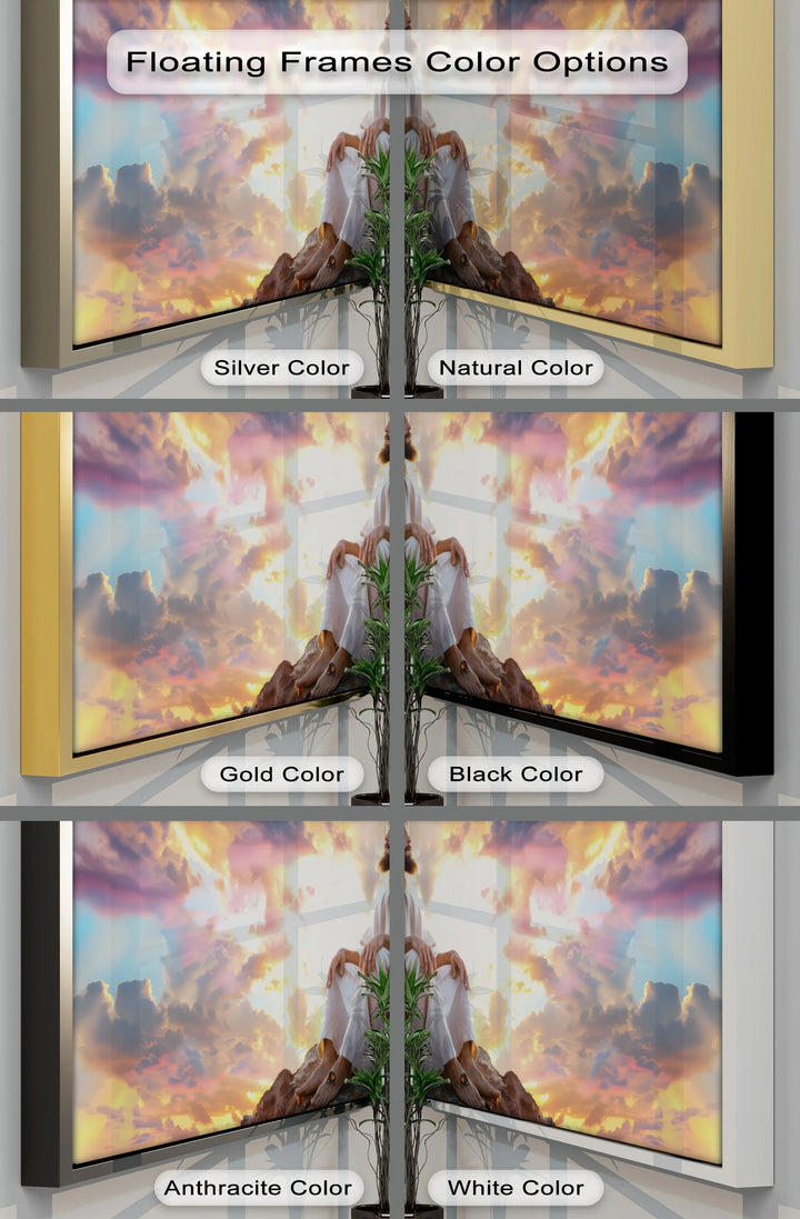 Heavenly Reflection – Jesus Under Glorious Skies Canvas Print