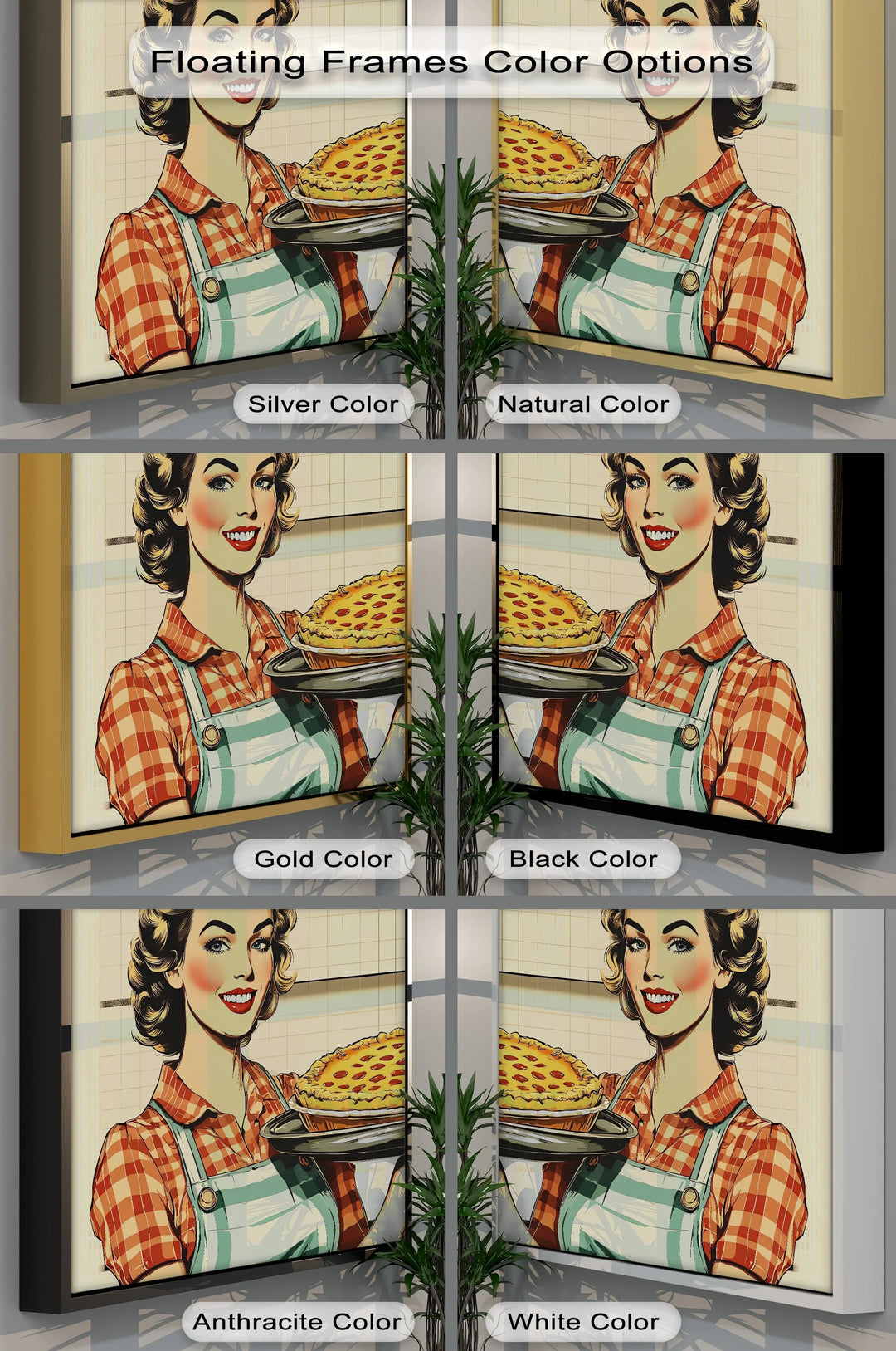 Retro Baker's Delight – Vintage Pie-Making Kitchen Canvas Prints - MyPhotoStation