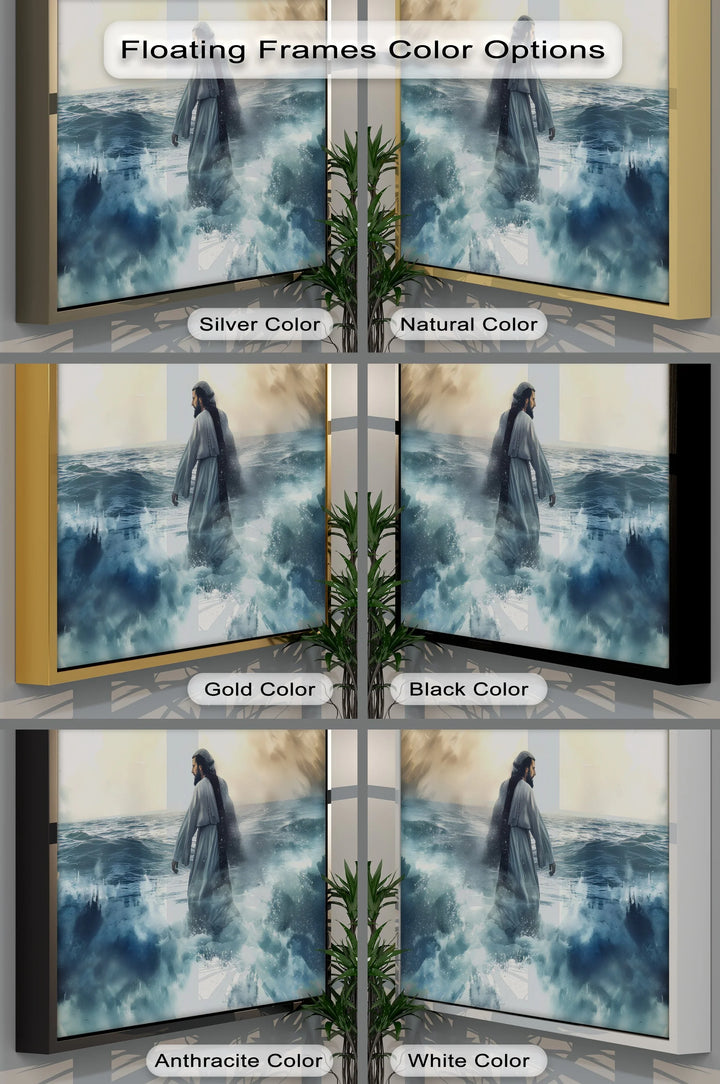 Walking on Water – Jesus on the Sea Canvas Print