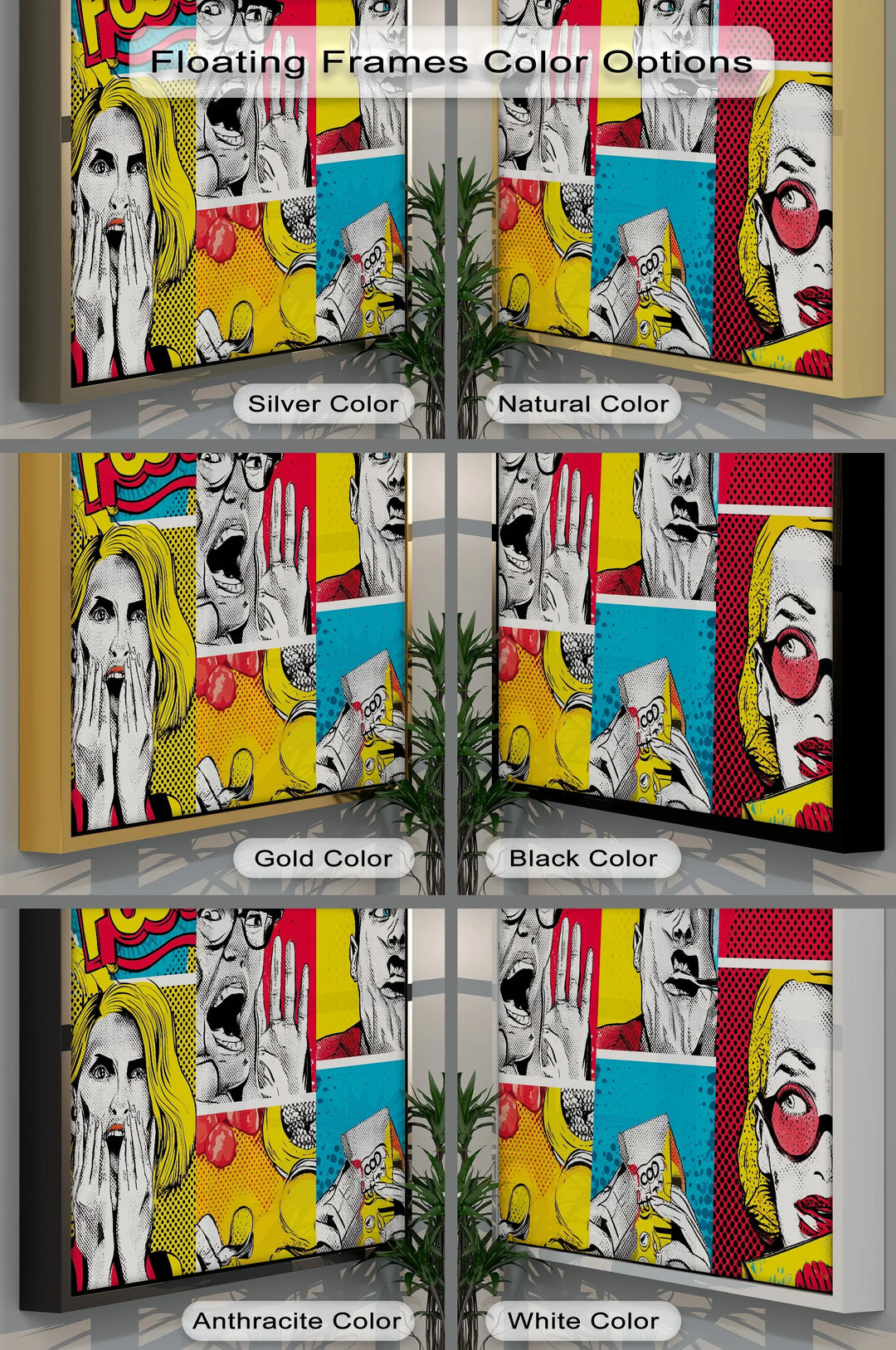 Pop Art Expressions – Comic Strip Style Canvas Print
