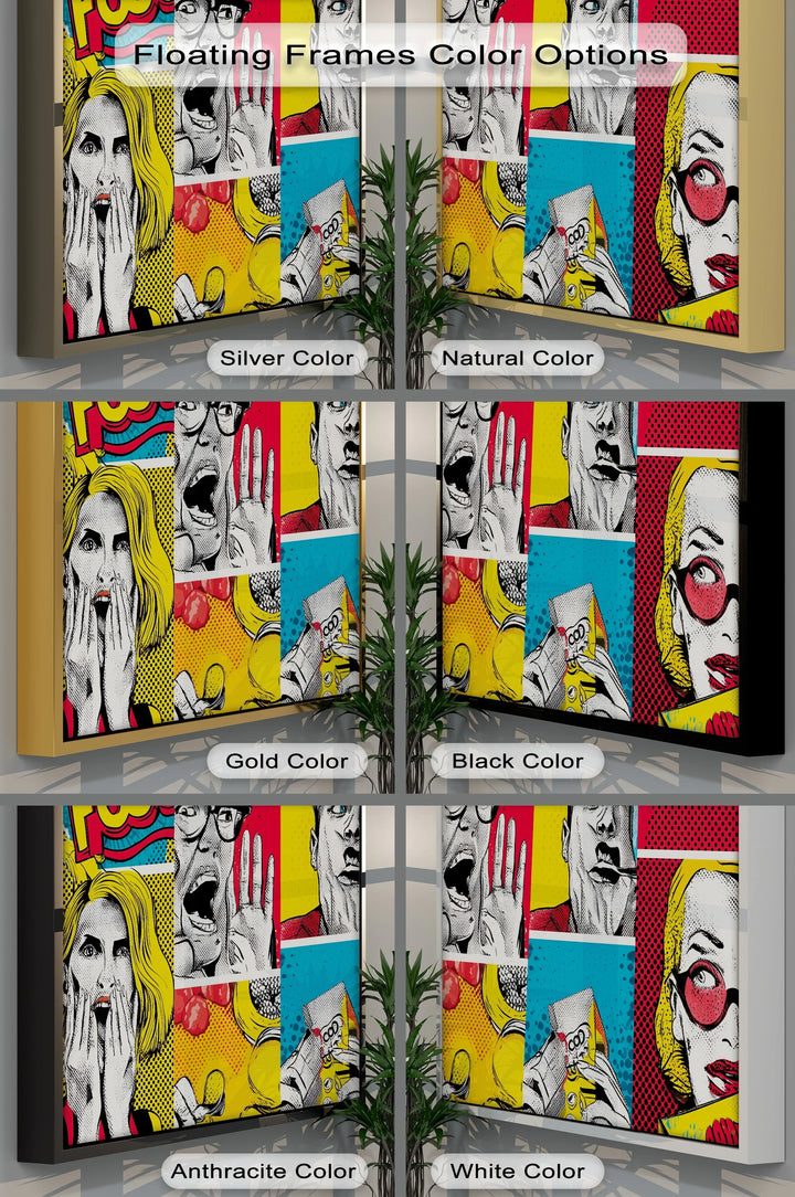 Pop Art Expressions – Comic Strip Style Canvas Print
