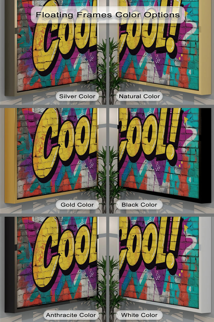 COOL! – Graffiti Comic Wall Canvas Print