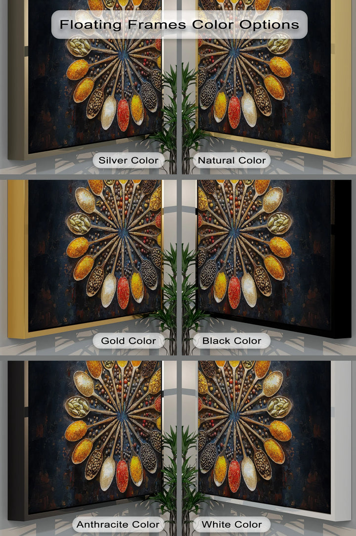 Spice Spoon Mandala – Vibrant Culinary Kitchen Canvas Prints - MyPhotoStation