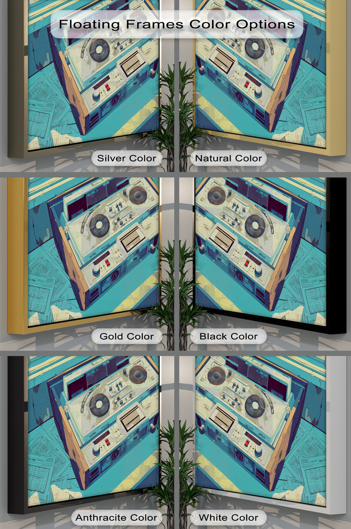 Backspin Station – Vintage DJ Console with Retro Tape Deck Canvas Print