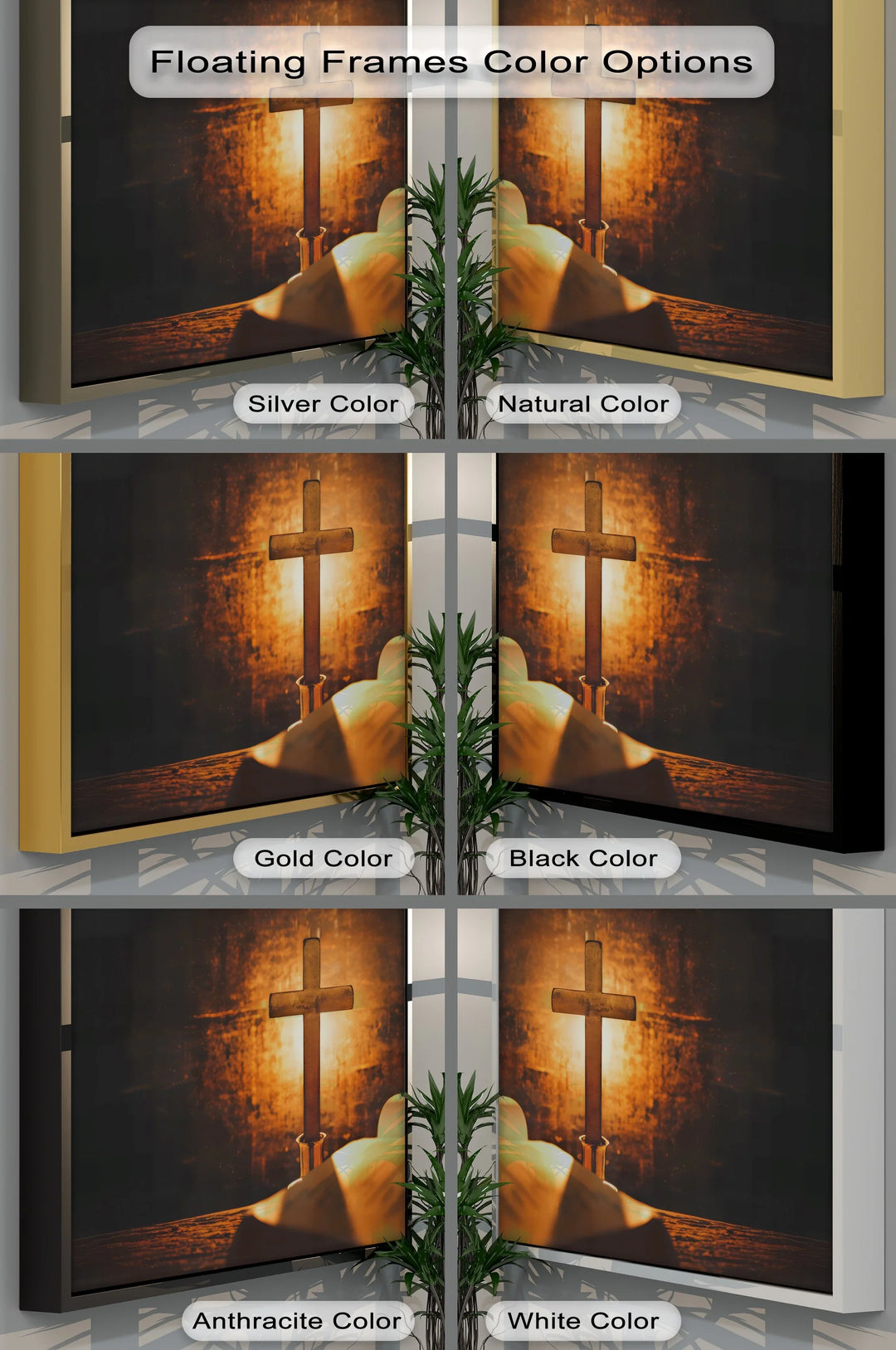 Sacred Glow – Cross and Bible in Candlelight Canvas Print
