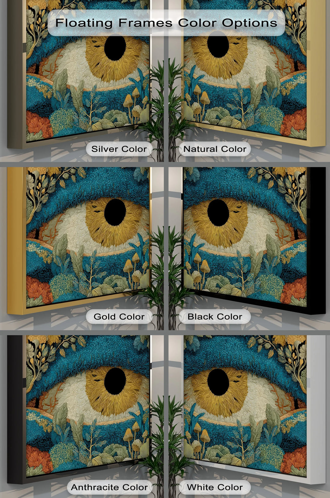 Botanical Eye Illustration – Surreal Forest Canvas Print - MyPhotoStation