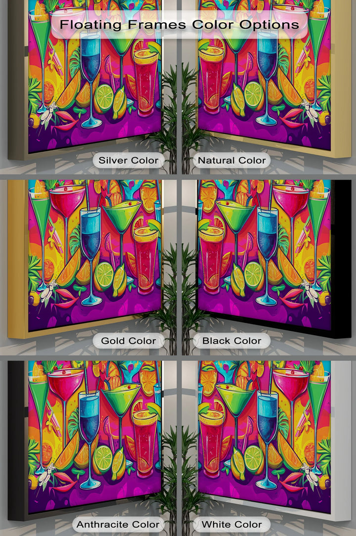 Tropical Cocktail Party – Vibrant Bar Kitchen Canvas Print - MyPhotoStation