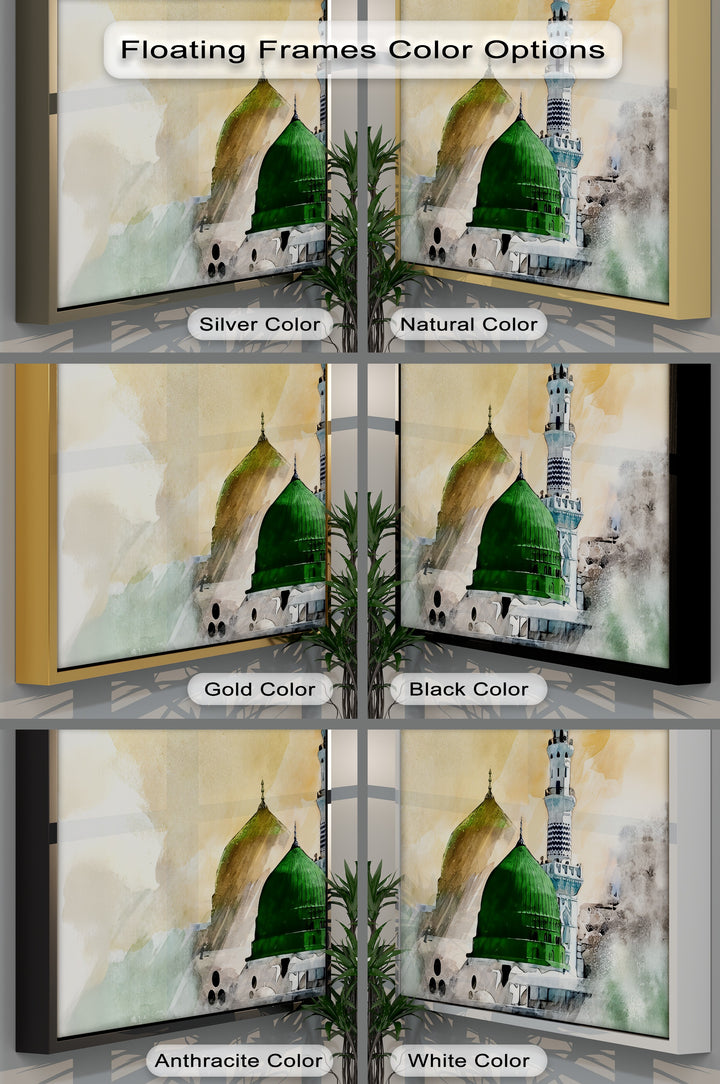Masjid Al-Nabawi – Green Dome Islamic Wall Art