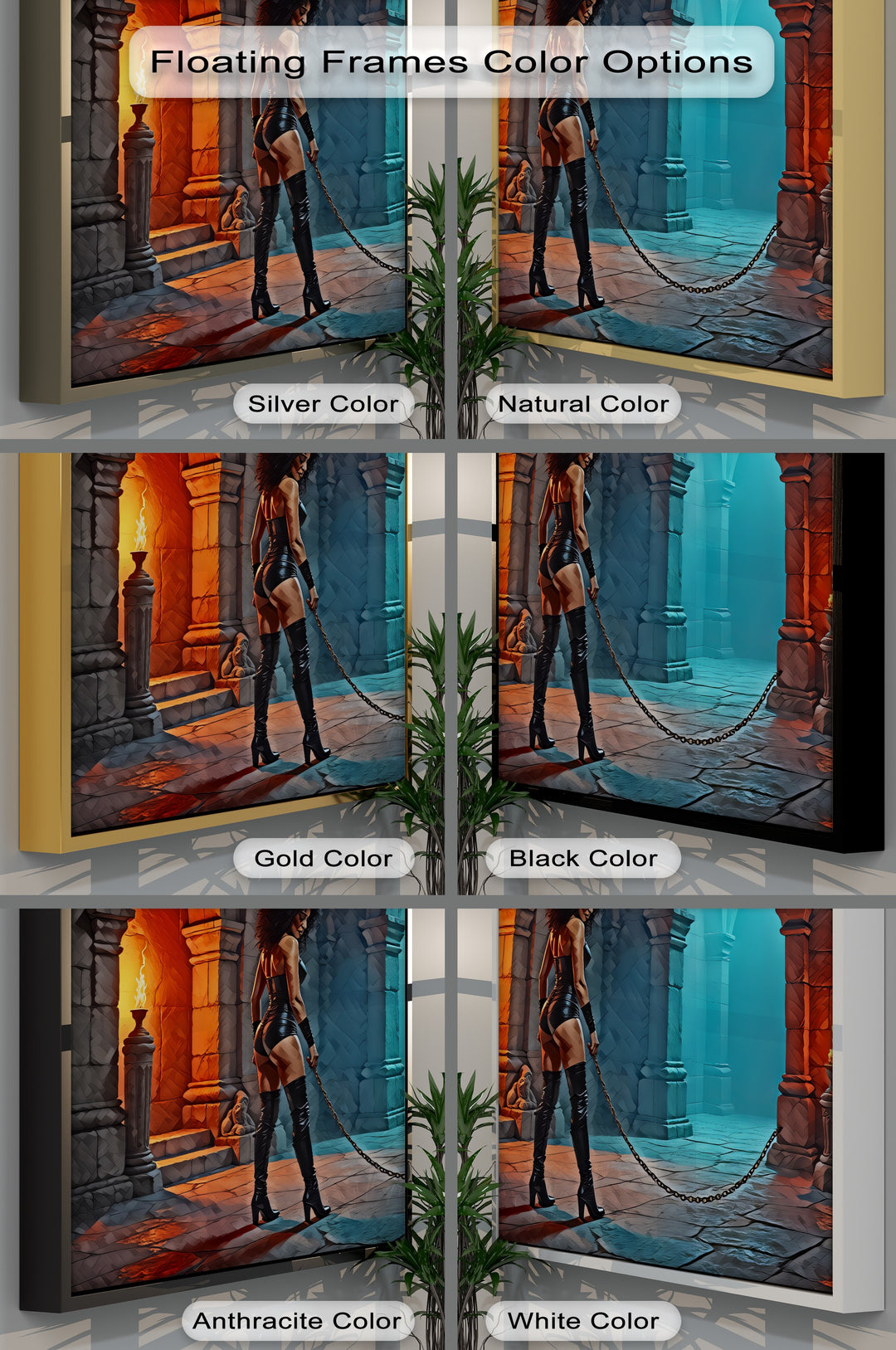 Flame & Frost – Large Erotic Canvas Wall Art | Sexy Canvas