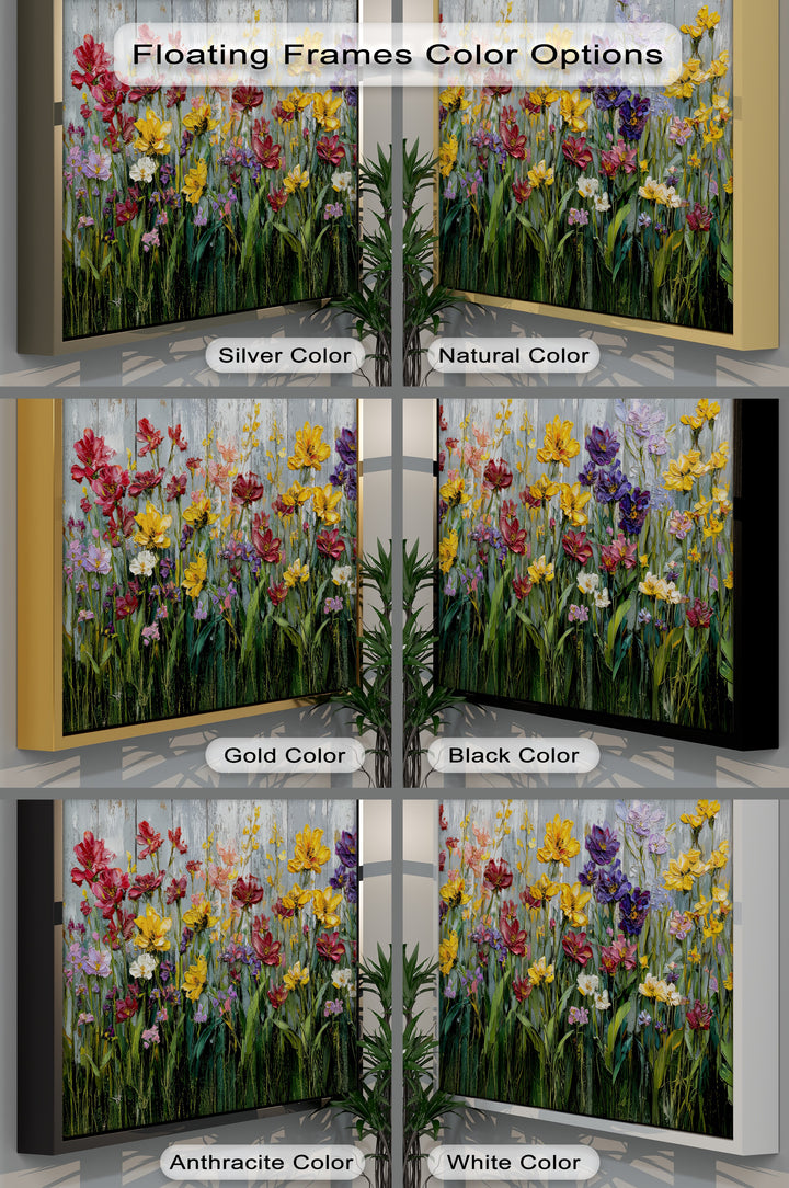 Wild Garden Symphony – Rustic Fence Flower Canvas Print