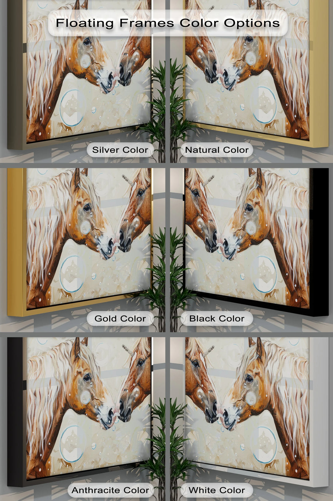 Bubble-Kissed Companions – Playful Unicorn Love Canvas Print - MyPhotoStation