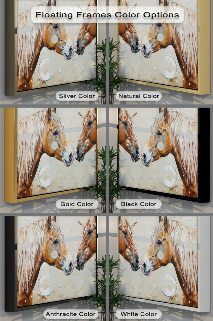 Bubble-Kissed Companions – Playful Unicorn Love Canvas Print - MyPhotoStation