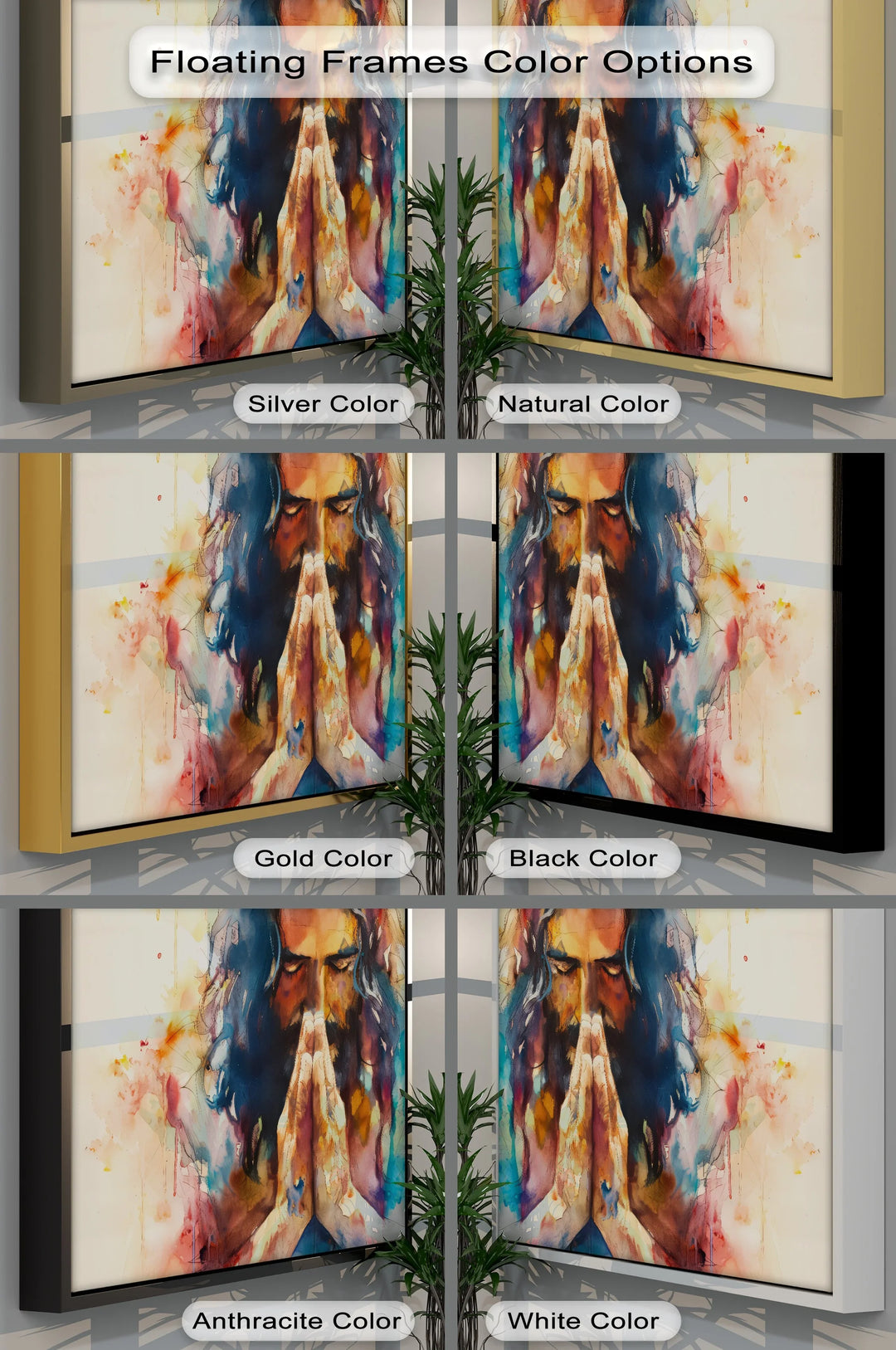 Sacred Stillness – Praying Jesus Canvas Print