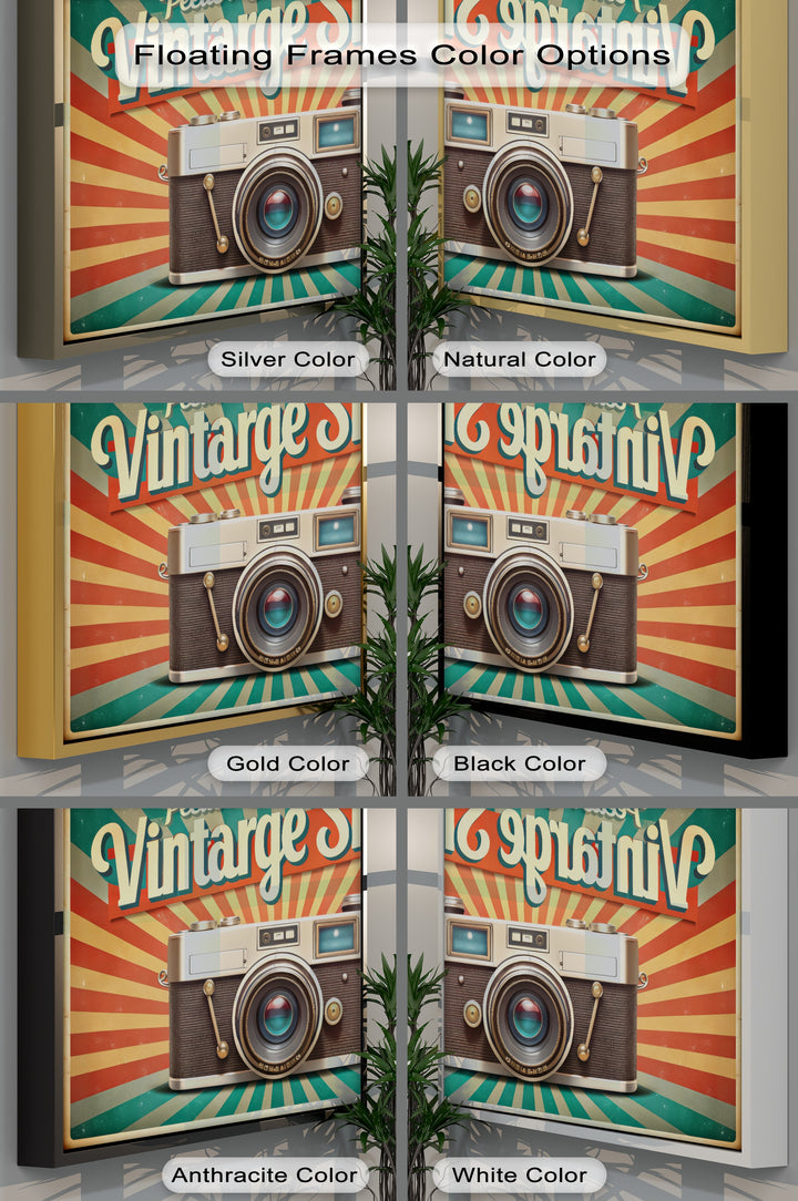 Snapshot Flashback – Retro Camera Burst Canvas Print
