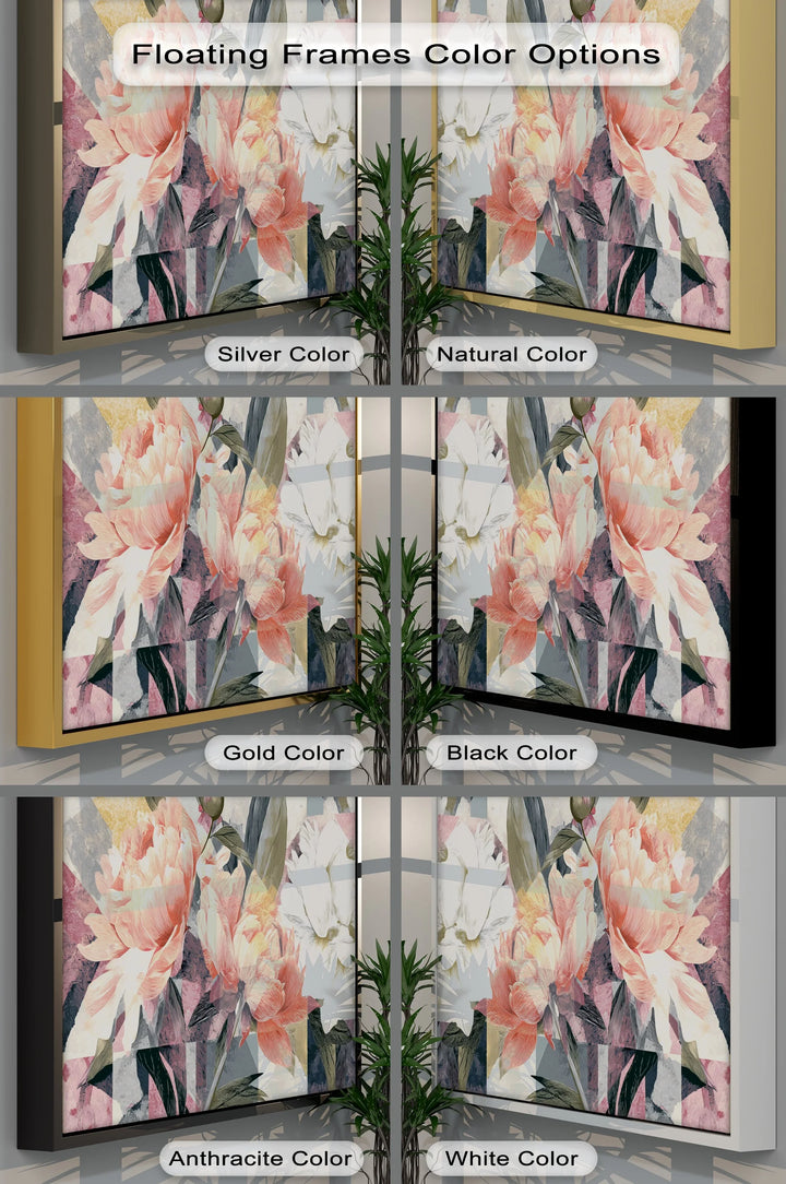 Modern Petal Geometry – Abstract Peony Floral Canvas Print - MyPhotoStation