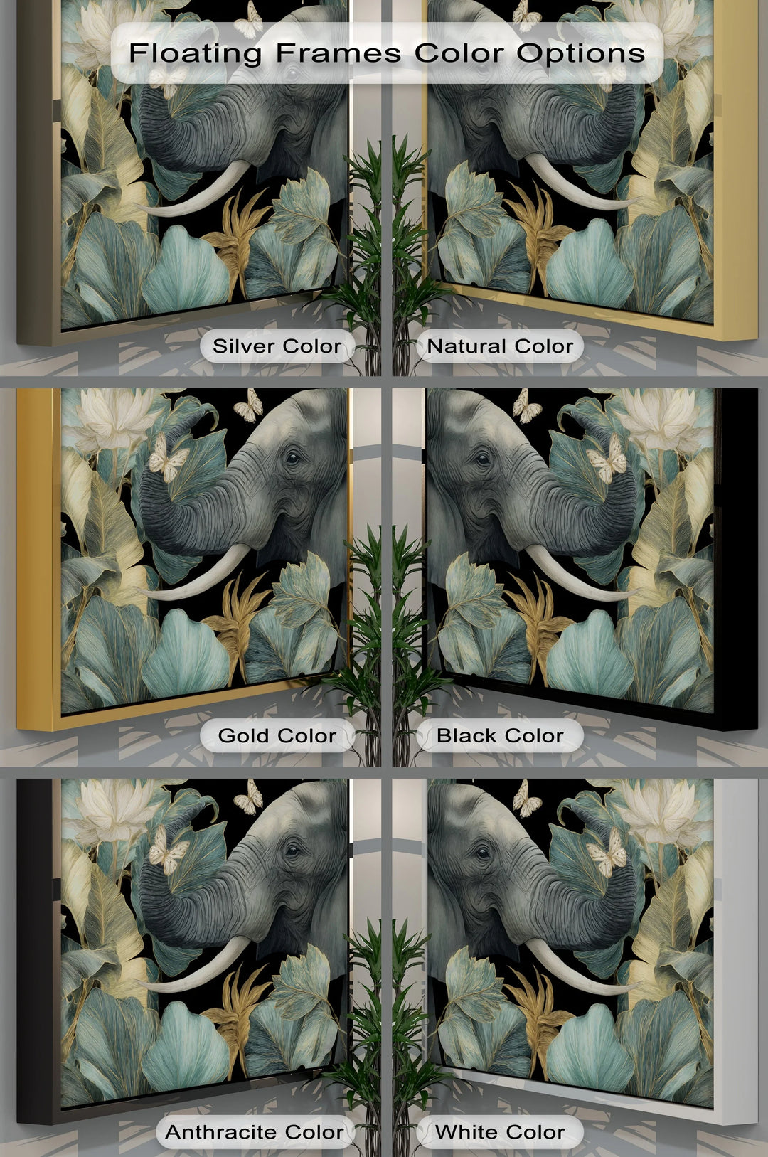 Mystical Elephant Among Golden Leaves – Canvas Print - MyPhotoStation