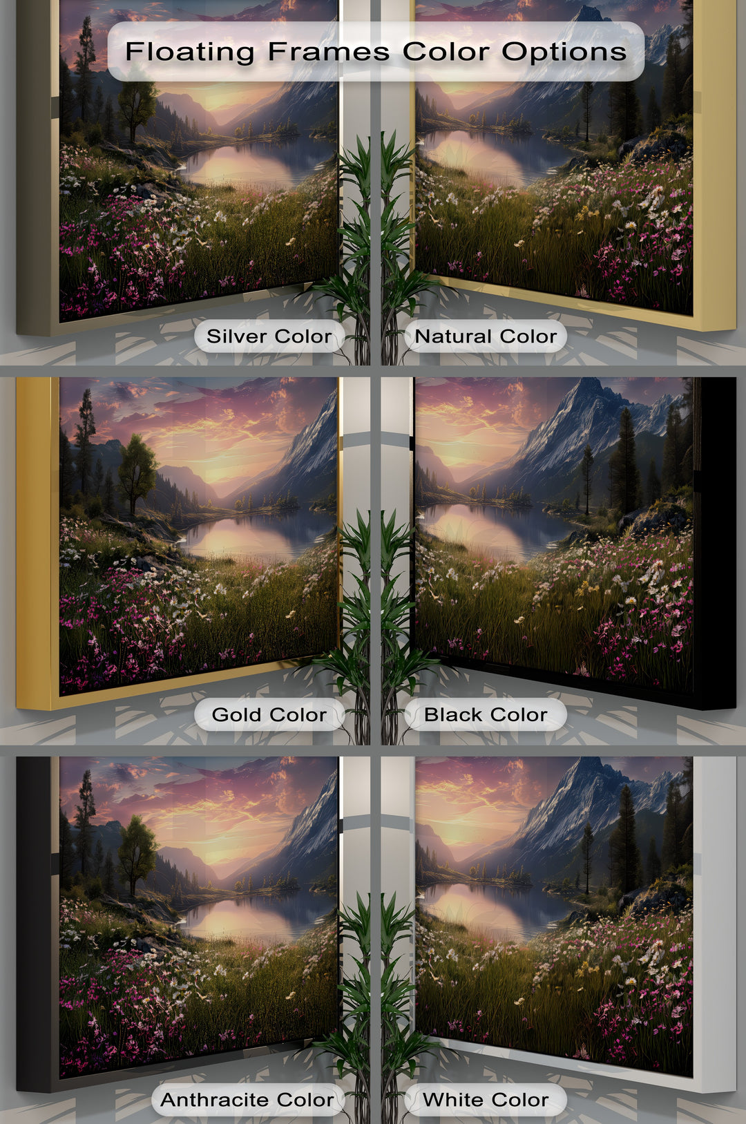 Serenity at Dusk – Sunset Mountain Lake Canvas Print
