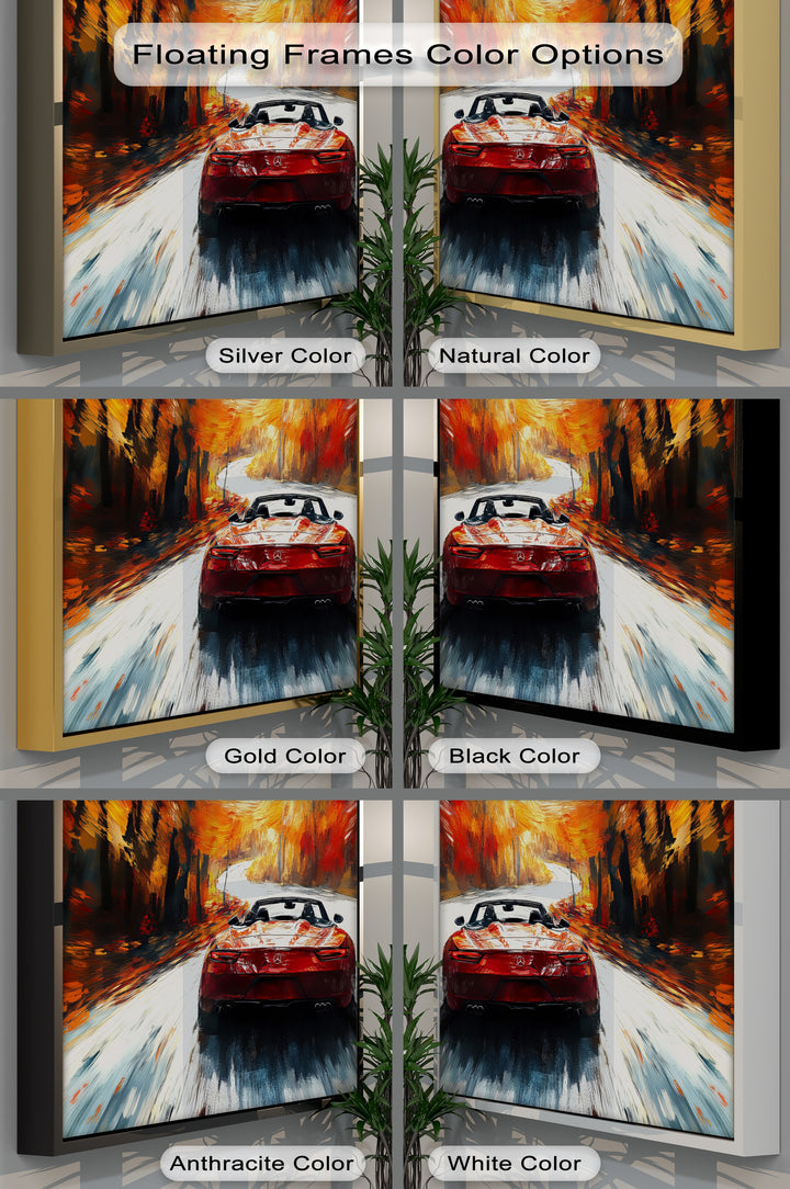 Autumn Roadster in Motion – Car Canvas Print