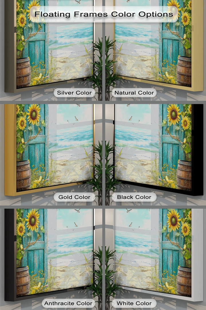 Open Door to the Sea – Coastal Beach Scene Kitchen Canvas Print - MyPhotoStation