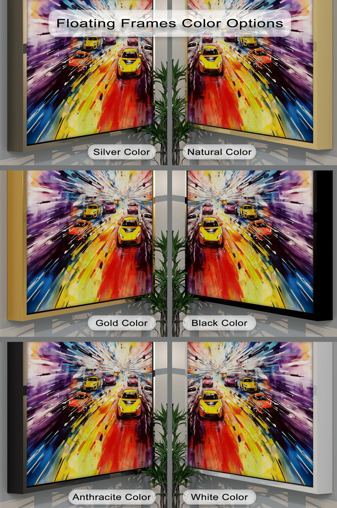 Color Burst Speedway – Car Canvas Print - MyPhotoStation