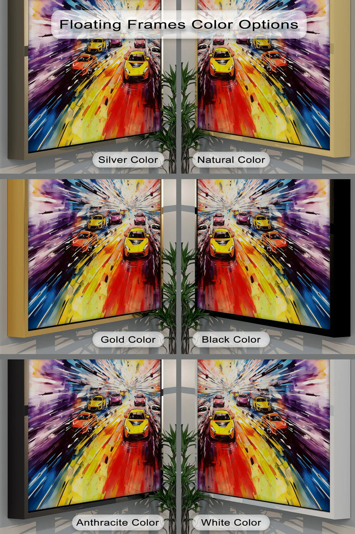 Color Burst Speedway – Car Canvas Print - MyPhotoStation