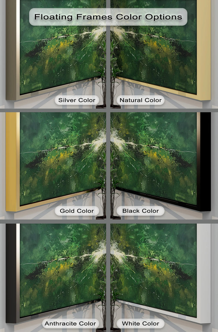 Verdant Pulse – Green Abstract Energy Canvas Print - MyPhotoStation
