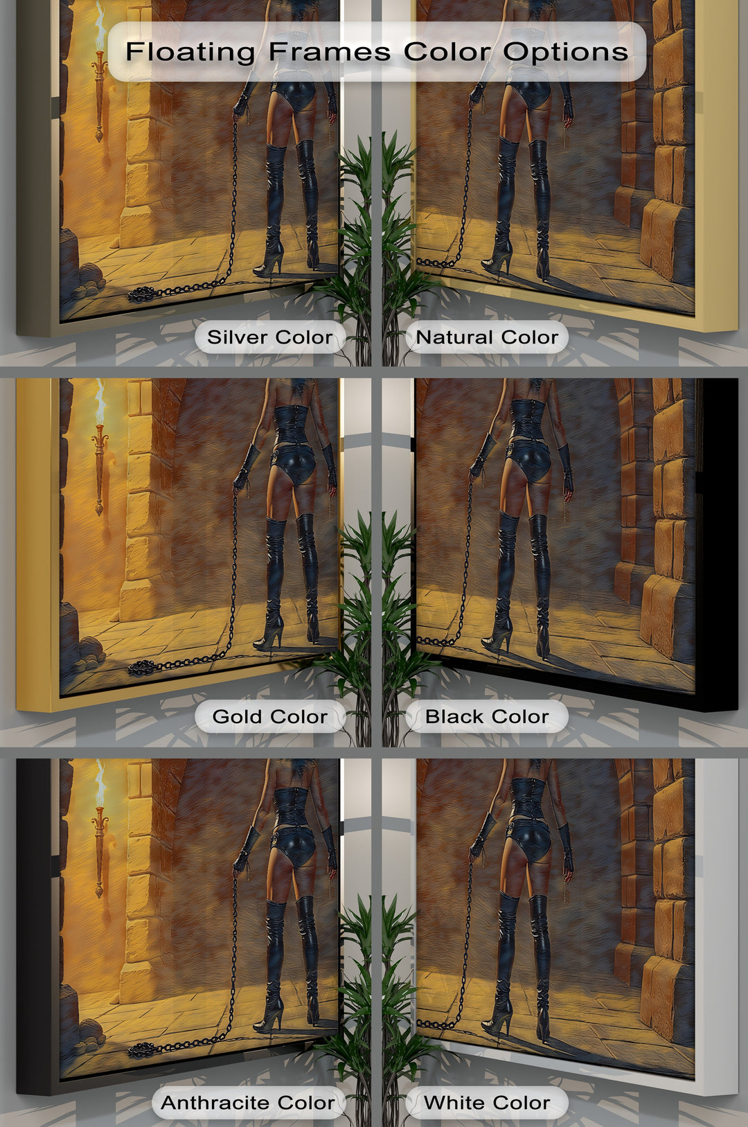 Dungeon Desire – Erotic Framed Canvas Wall Art | Nude Artwork