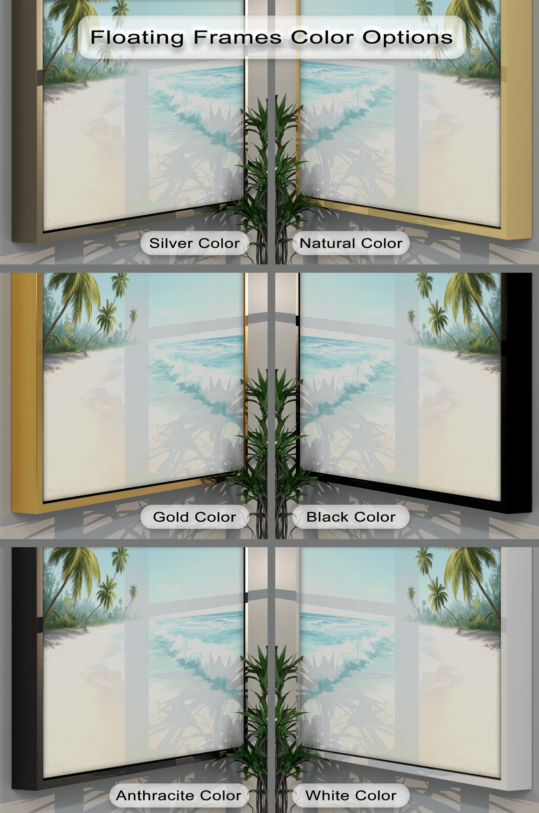Tropical Calm – Palm Beach Ocean Horizon Canvas Print - MyPhotoStation