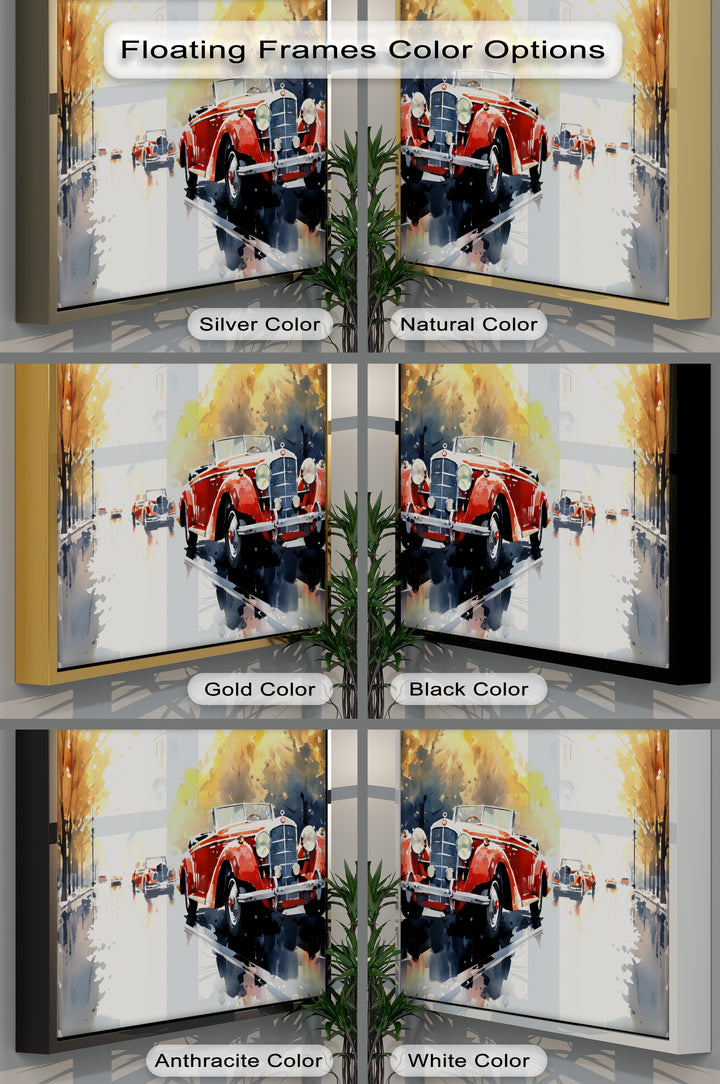 Autumn Drive Through Time – Car Canvas Print