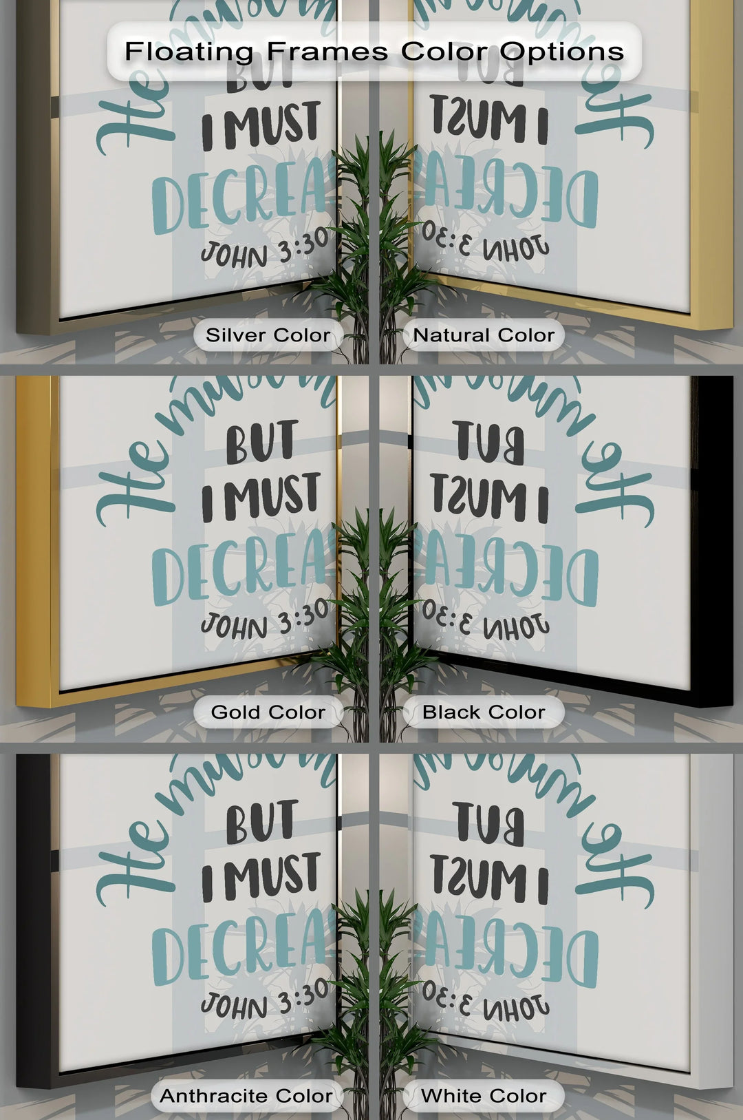 He Must Increase – John 3:30 Scripture Canvas Print - MyPhotoStation