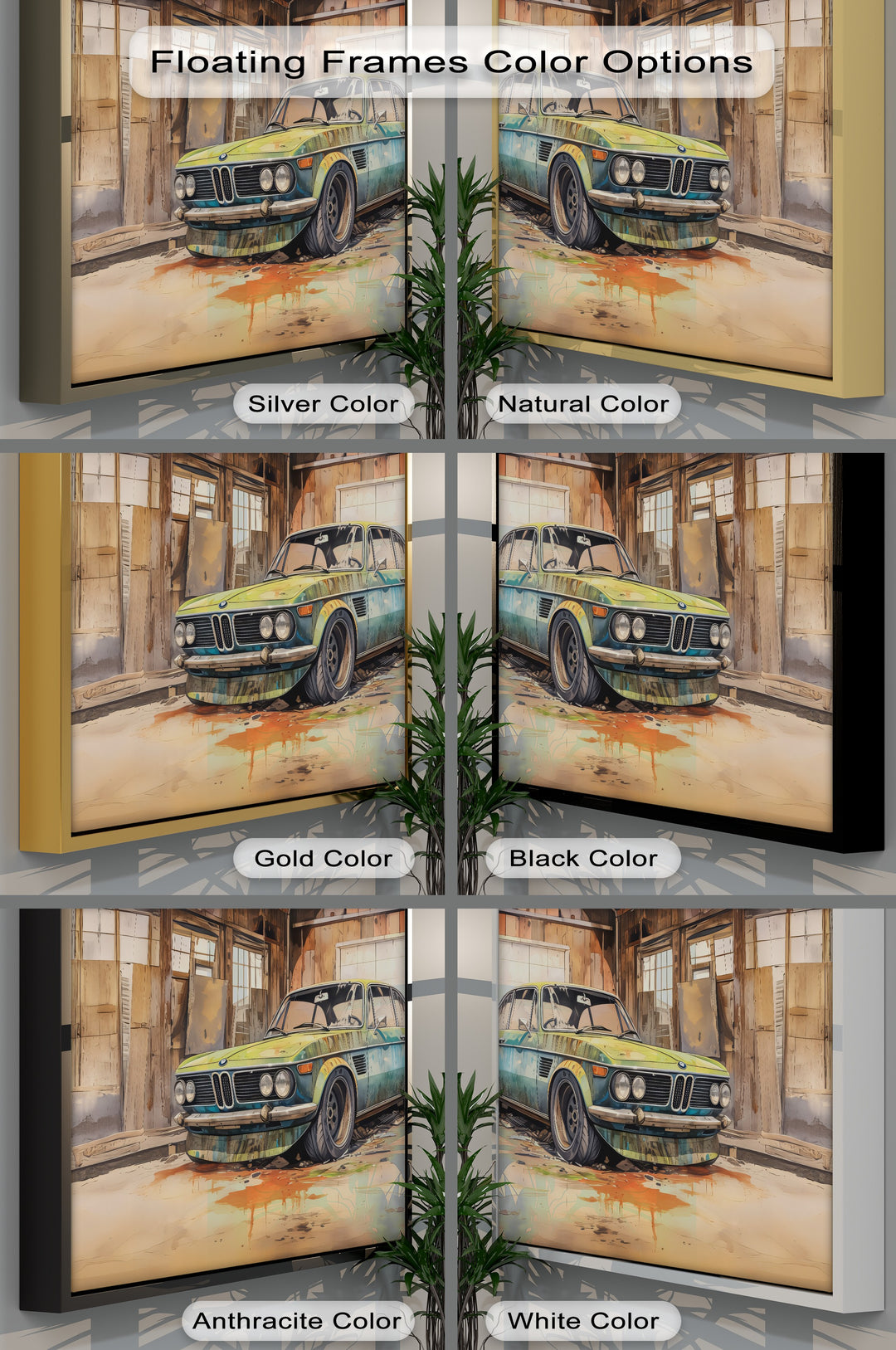 Abandoned BMW Classic – Car Canvas Print