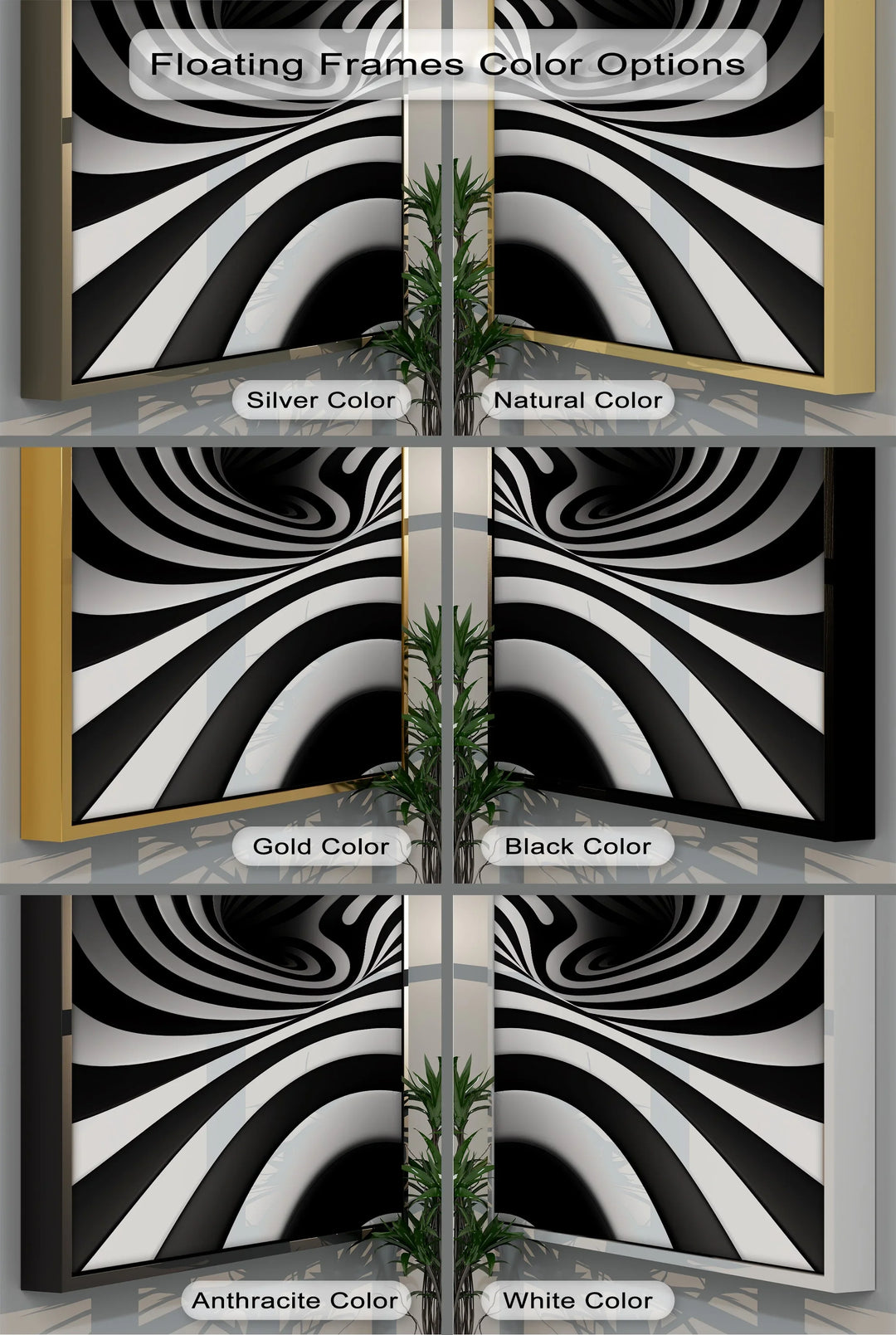 Monochrome Swirl – Dynamic Black & White Canvas Print - MyPhotoStation