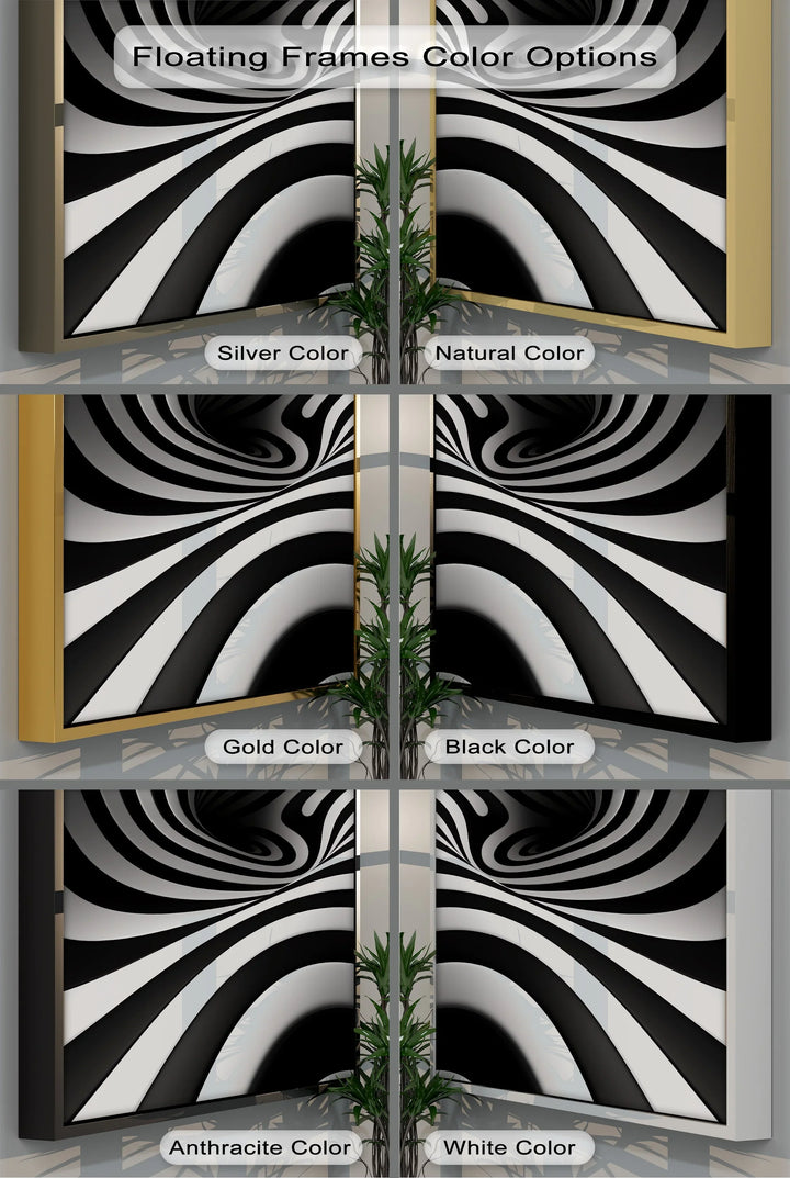 Monochrome Swirl – Dynamic Black & White Canvas Print - MyPhotoStation