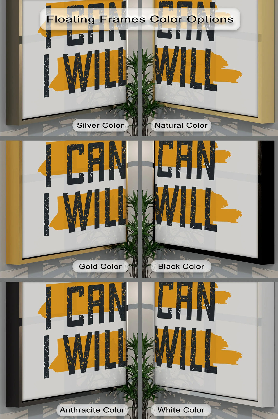 I Can I Will – Bold Motivational Canvas Print