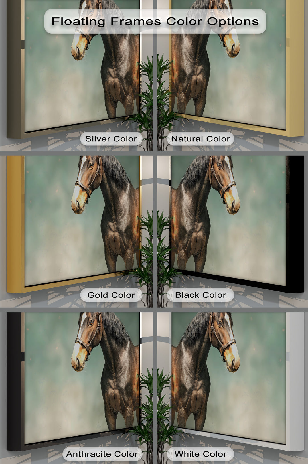 Majestic Brown Stallion – Realistic Horse Canvas Print