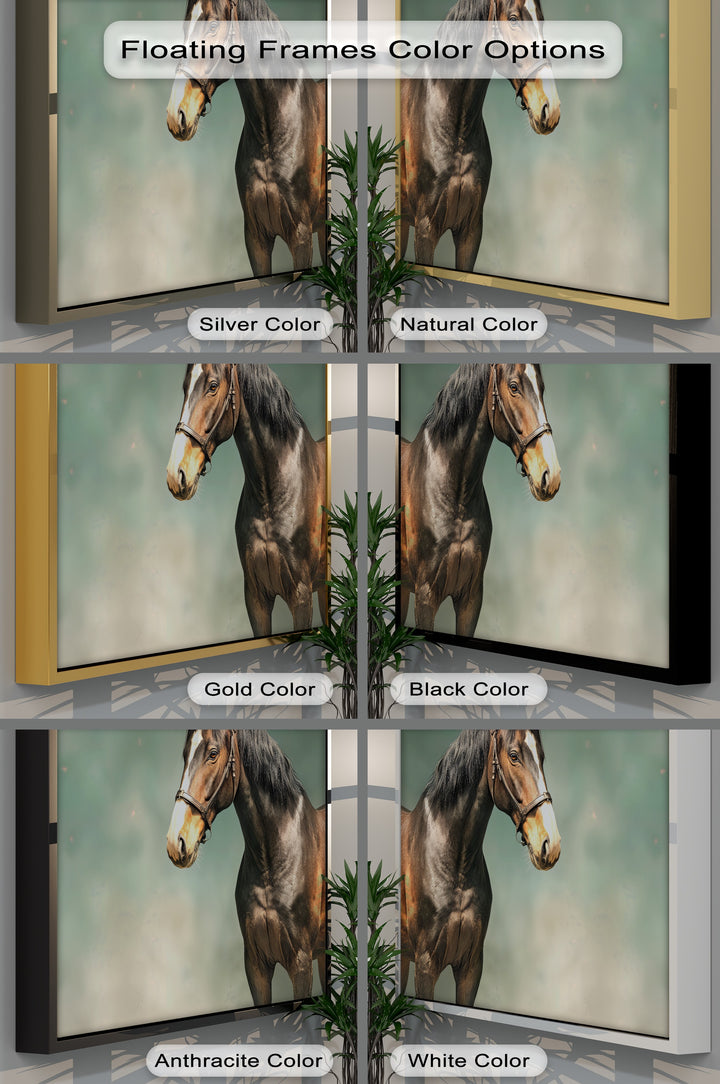 Majestic Brown Stallion – Realistic Horse Canvas Print