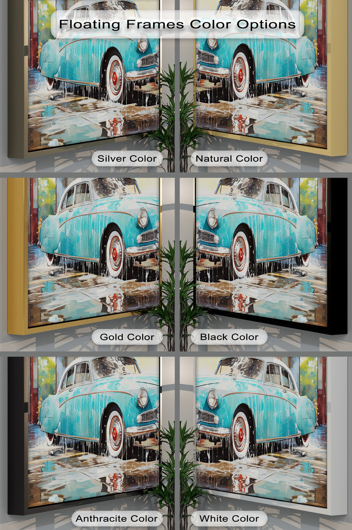 Aqua Shine – Car Canvas Print