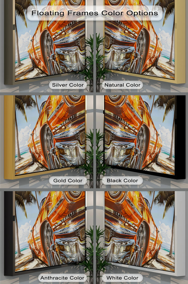 Classic Lowrider by the Beach - Car Canvas Print