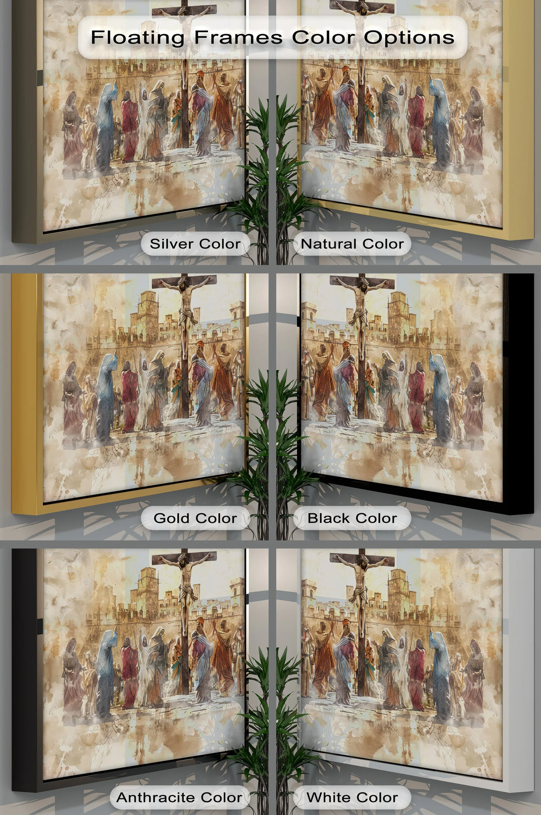 Witness to the Cross – Jesus Crucifixion Scene Canvas Print