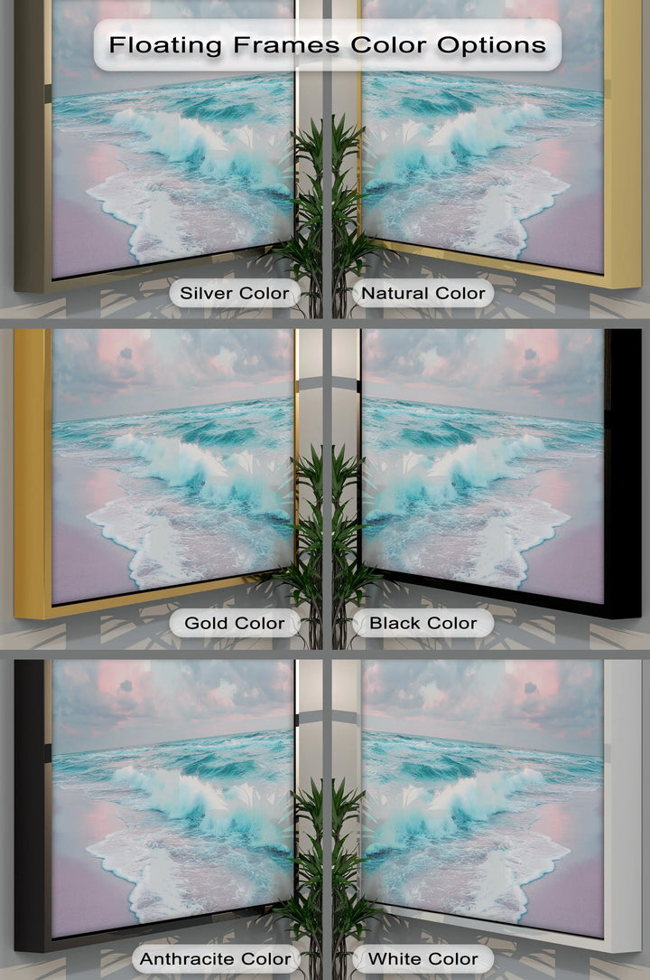 Cotton Candy Sky Over Ocean Waves – Tranquil Seaside Canvas Print - MyPhotoStation
