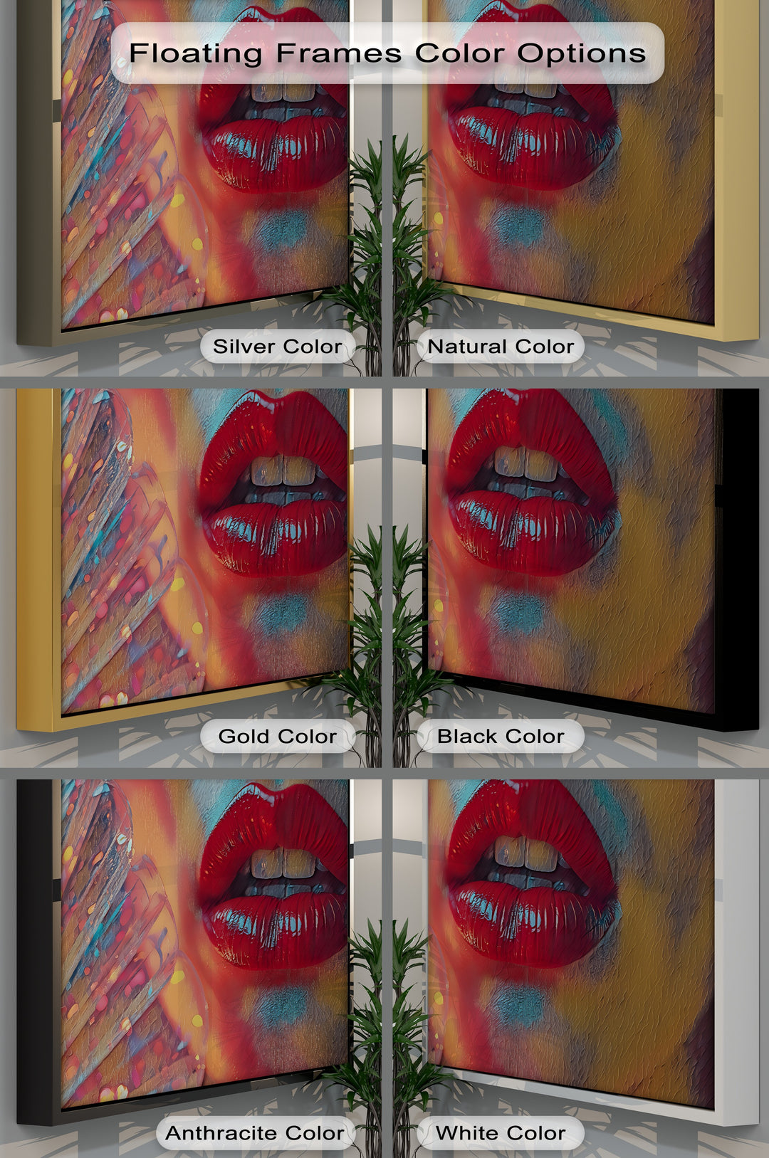 Crimson Heat – Erotic Red Lips Canvas Wall Art | Large Wall Art