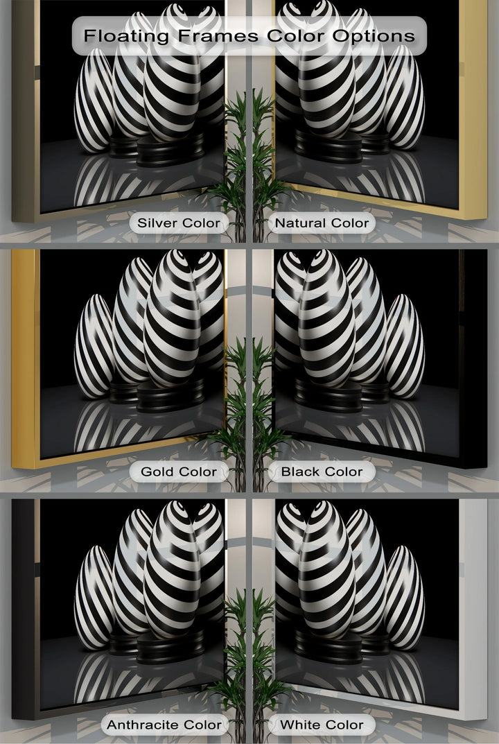 Modern Spiral Egg Pattern – Black & White Canvas Print - MyPhotoStation