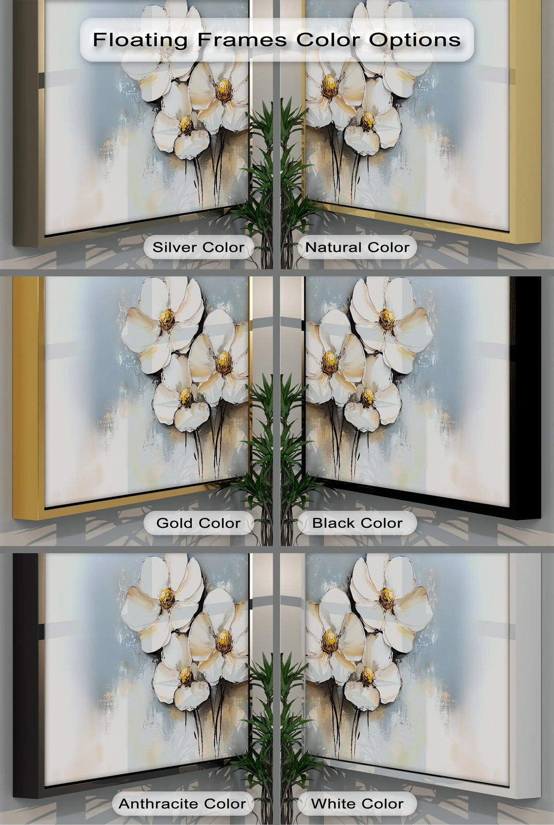 Golden Bloom Trio – Textured Floral Canvas Wall Art - MyPhotoStation