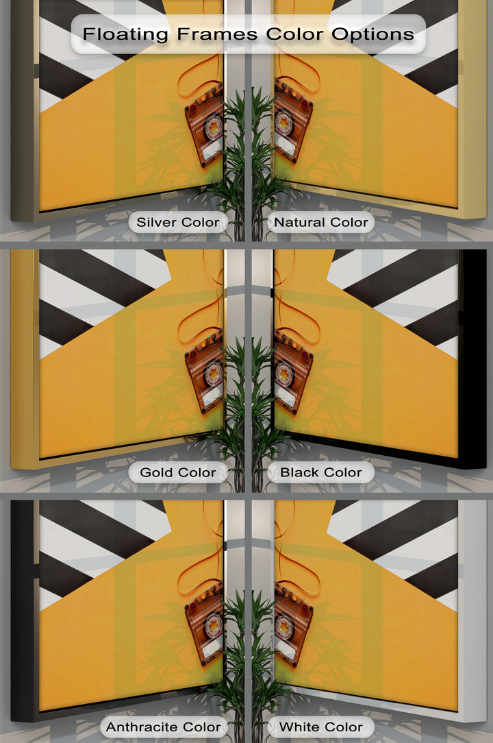 Retro Cassette Tape on Orange – Pop Art Music Canvas Print