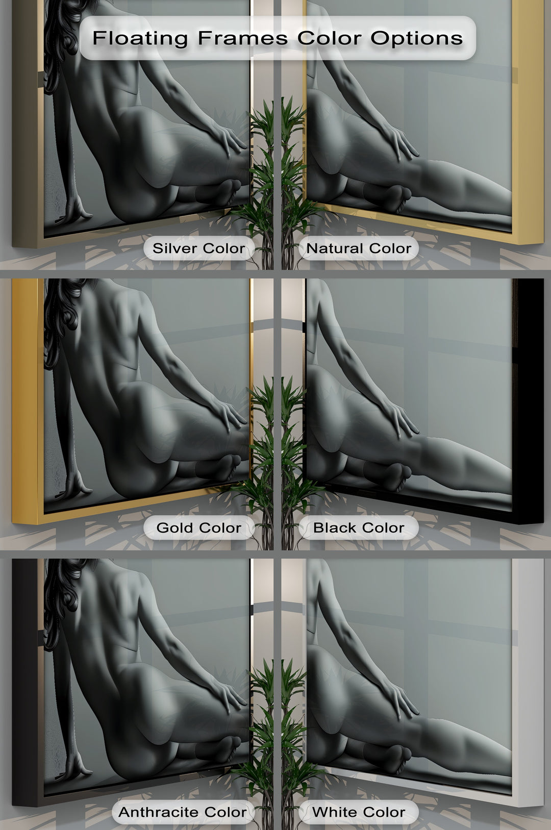Sculpted Shadows – Black Abstract Framed Canvas Print | Sexy Art