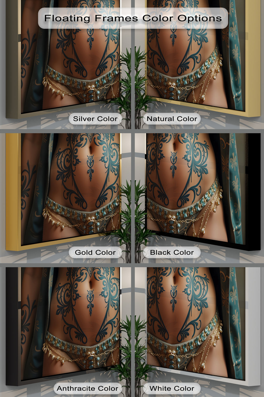 Ornate Desire – Erotic Tattoo Canvas Wall Art | Naked Art