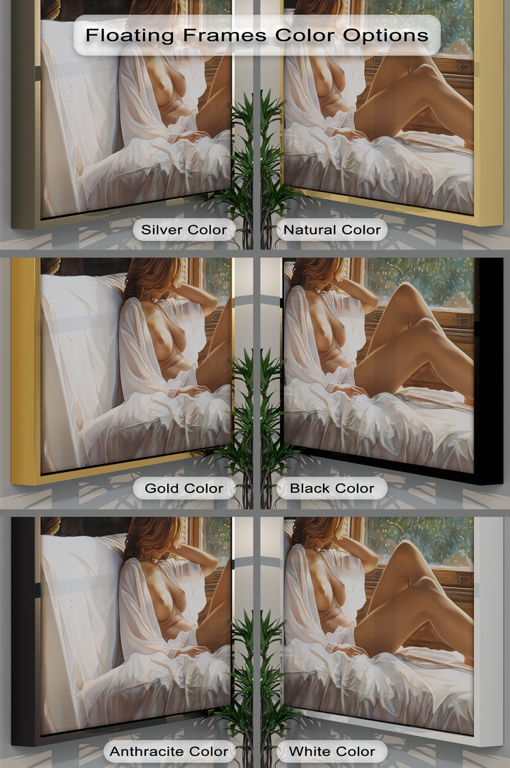 Morning Temptation – Framed Sensual Bedroom Canvas Wall Art | Sexy Art