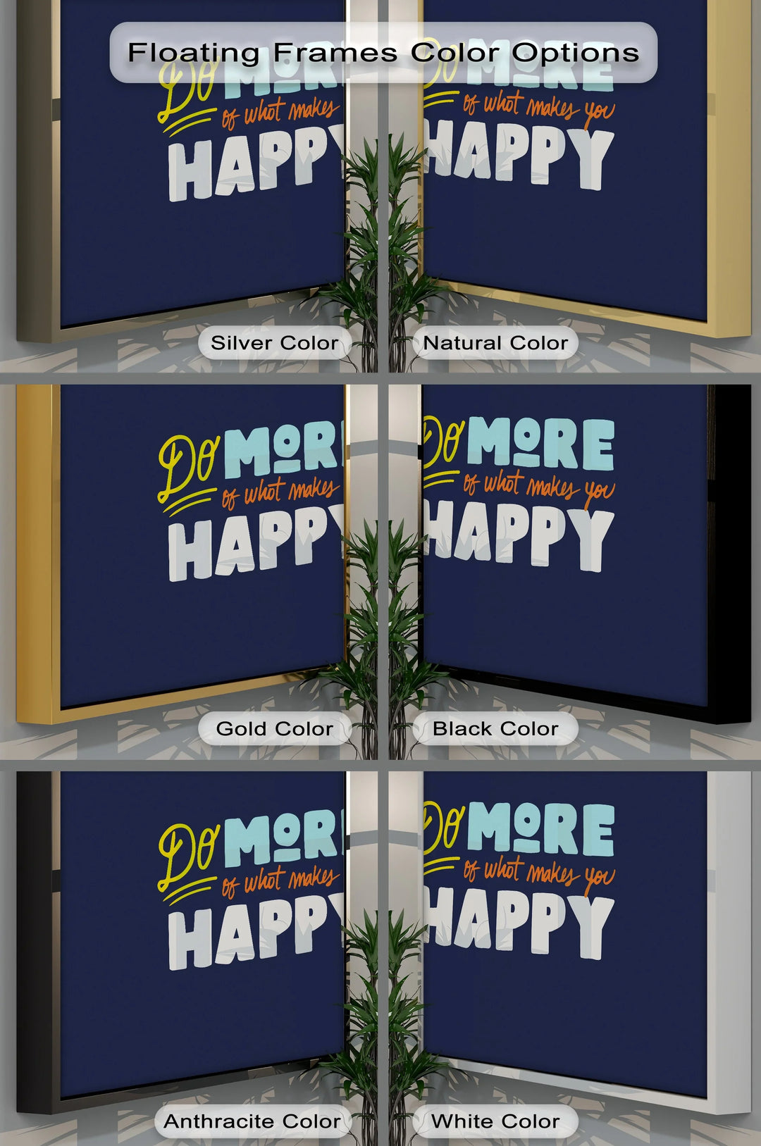 Do More of What Makes You Happy – Colorful Motivational Canvas Print